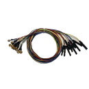 TDE-2143 EEG Gold Cup Electrodes Assorted Colors, custom lengths, Package of 10